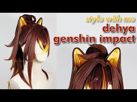 style-with-me: wig styling process of dehya from genshin impact