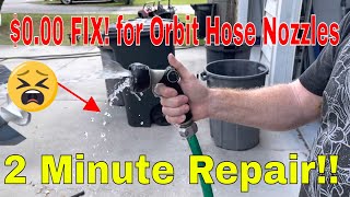 Fix leaky Orbit 7 pattern hose nozzle multi select sprayer Oring easy