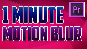 Premiere Pro CC : How to Add Motion Blur to Timelapse / HyperLapse Videos