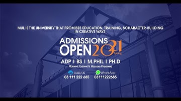 Minhaj University Lahore | Admissions Open