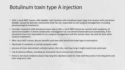NICE Urinary incontinence and pelvic organ prolapse I MRCOG Part 2