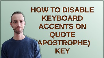 Apple: How to disable keyboard accents on quote (apostrophe) key