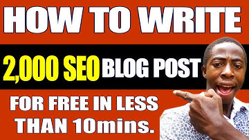 How I Wrote 2,000 SEO Blog Post That Get Massive Traffic For FREE 2022 | Full Tutorial