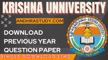 Krishna University Andhra Pradesh Previous Year Question Paper Free Download | ANDHRASTUDY.COM