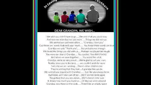 IN LOVING MEMORY OF GRANDPA DON EICHHORN