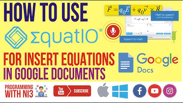 How to add/insert Math Equations/Symbol/Numerical in Google docs using Equation #programmingwithni3
