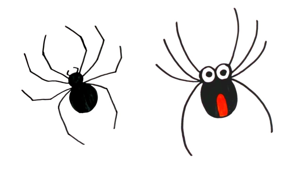 COMO DESENHAR UMA ARANHA (SUPER FÁCIL PASSO A PASSO) - HOW TO DRAW A ...