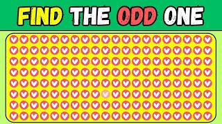 FIND THE ODD EMOJI OUT spot the difference to win! | ODD one out puzzle | FIND the odd Emoji Quizzes