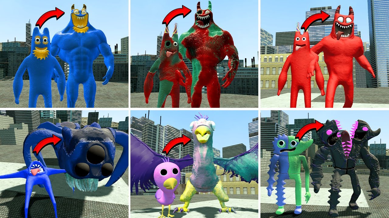 Garten of Banban vs Garry’s Mod – All Boss Evolution Comparison!