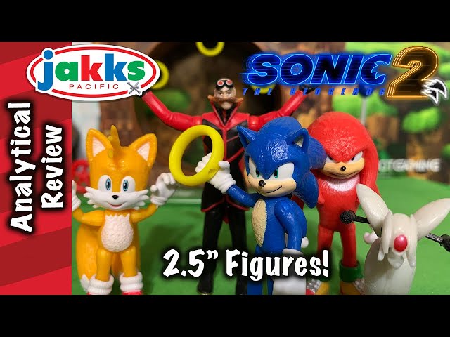 Bonecos Sonic 2 Filme - Kit com 5 Personagens – 7cm (2.5 Polegadas) - Jakks  - Tails - Knuckles - Robotnik