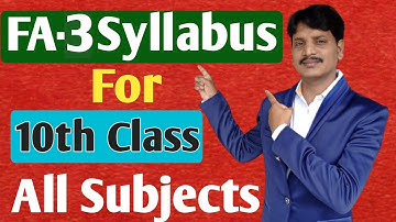 AP FA3 EXAMS SYLLABUS 2025||Ap FA3 exams 1st  to 10th class all subjects syllabus 2025||Fa3 syllabus