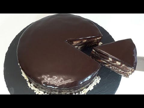 ПРОСТАЯ шоколадная глазурь за 5 минут!  Недорогая ГЛАЗУРЬ для торта из какао и сметаны  Хочу ТОРТ