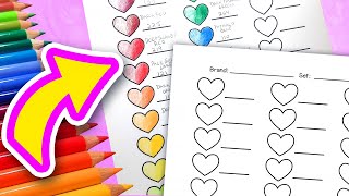 How to make a COLOR SWATCH SHEET for BEGINNERS - Track Your Colored Pencils Pens Markers