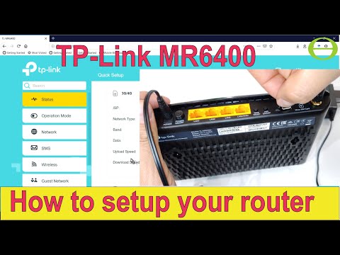 Unboxing and setup of the TP-Link MR6400 LTE router - wireless and Ethernet setup shown