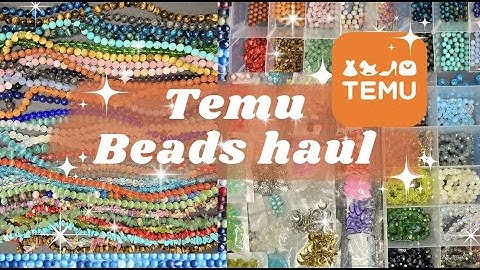 ✨ASMR Temu Bead Haul + Organisation | Satisfying Beads with Jazz Music + No Talking✨