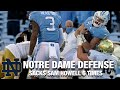 Notre Dame Defense Sacks Sam Howell 6 Times