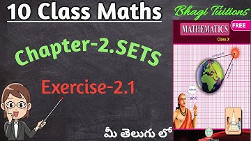 10th class maths in telugu||Chapter-2 Sets||Exercise-2.1