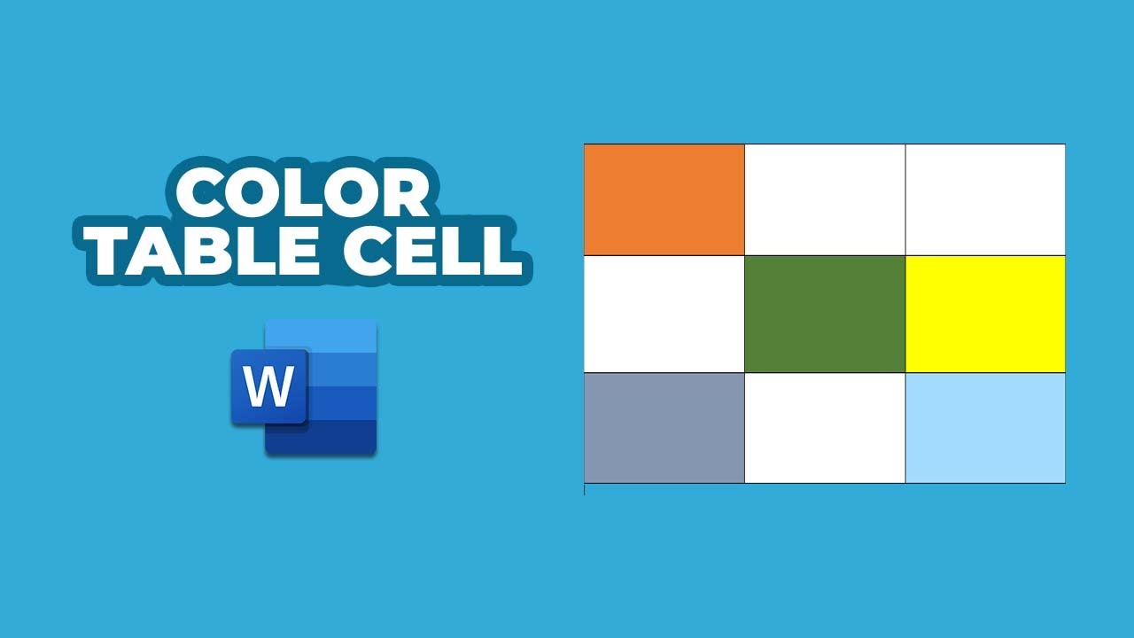 How to add color in table cell in word - YouTube
