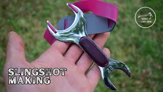 DIY Slingshot. Making a Slingshot from an old rusty 36/22 wrench