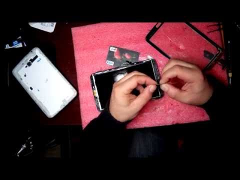 Снимаем сенсор samsung sm-t210, замена сенсора и матрицы (экрана)