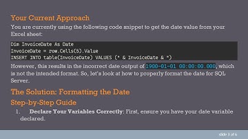 How to Properly Format Dates from Excel to SQL Server Using VBA