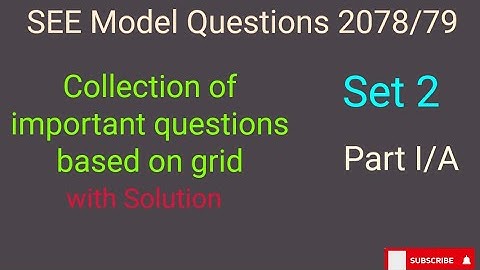SEE EXAM, Science Model set 2 For 2078 /79. sub Science ,Part 1 | SEE Model set question and answer|