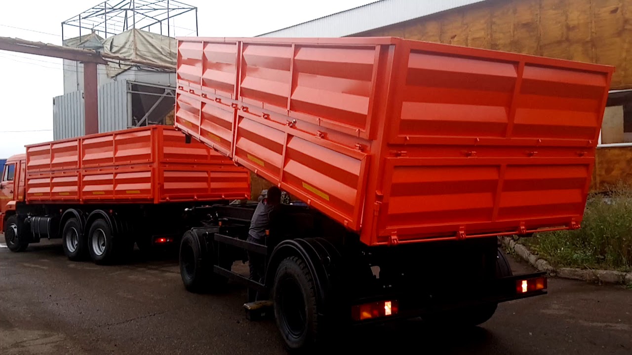 Прицеп 2 х осный Самосвал Зерновоз 878521 - YouTube