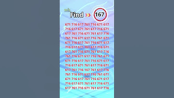 Eye Test Challenge: Can You Find the 167? #quizmeplztv #quiztime #quiz