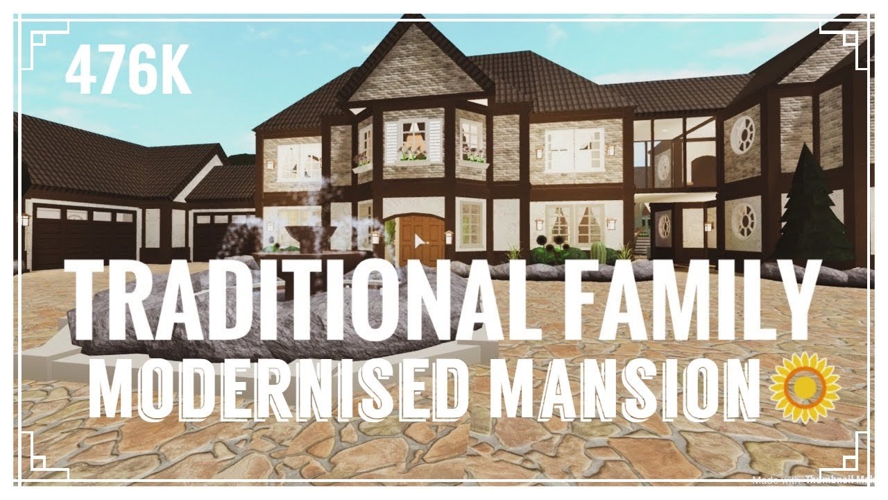 Roblox Bloxburg Modernised Traditional Family Mansion 476k Youtube - ahtestic family mansion roblox bloxburg 49k