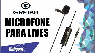 Microfone Lapela Para Câmeras e Smartphones Greika GK-CM1 | LOJA OPTISOM