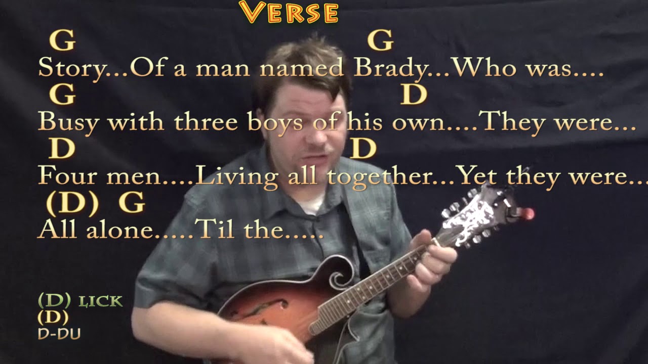 The Brady Bunch (TV Theme) Mandolin Cover Lesson in G with Chords/Lyrics YouTube