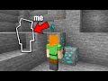 Invisibility trolling a minecraft noob on my server