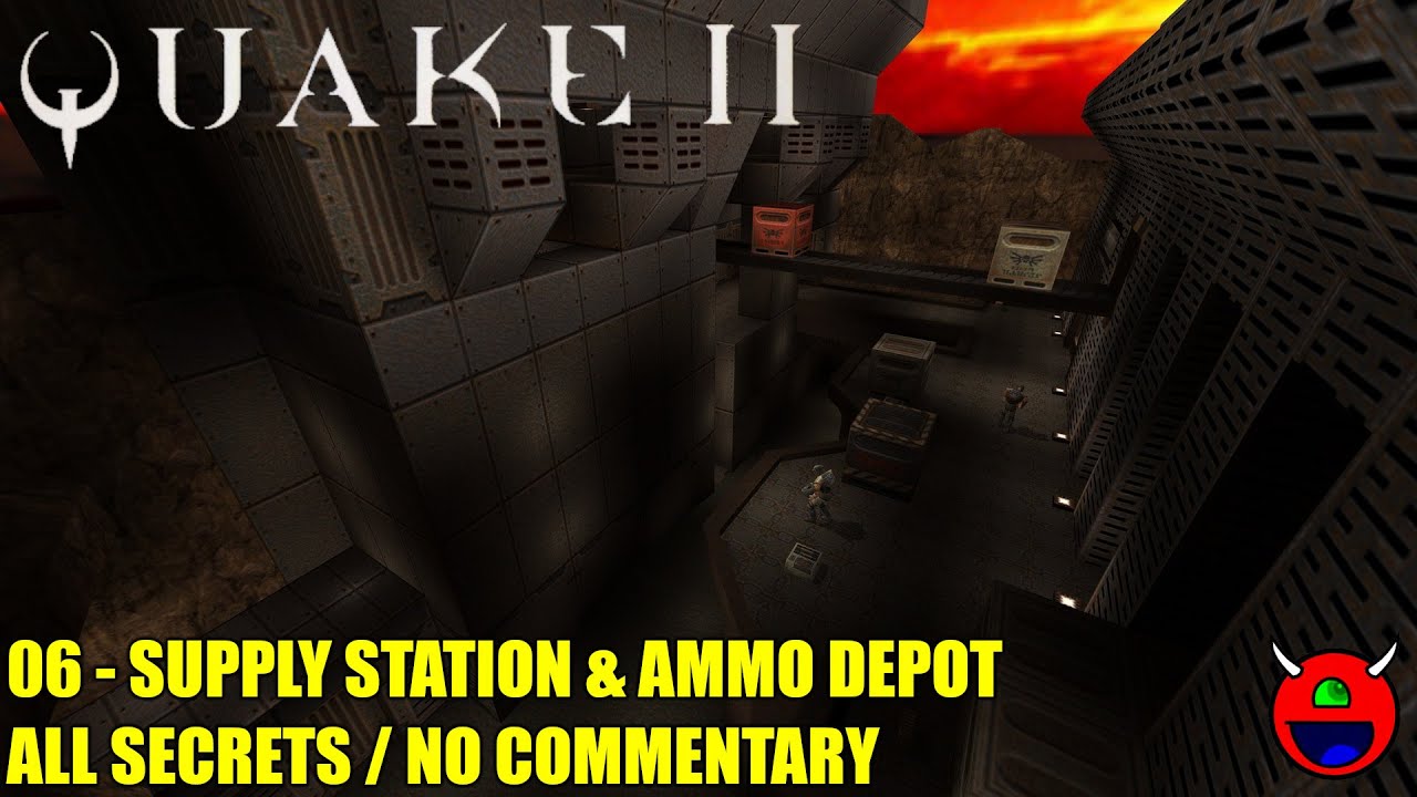 Quake 2 - 06 Unit 2 Supply Station & Ammo Depot - All Secrets No Commentary
