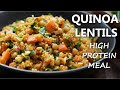 QUINOA and LENTILS Recipe | HIGH PROTEIN Vegetarian and Vegan Meal Ideas image