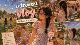 Introvert vlog * A day in a park for introvert at a birthday