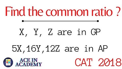 Find the common ratio !