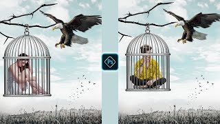 The Cage Photo Editing Concept Effect Manipulation||Photoshop CC Tutorial screenshot 5