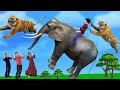 शेर और हाथी लड़ाई 3D Hindi Kahaniya Bed Time Stories Fairy Tales Tiger हिंदी कहानिया
