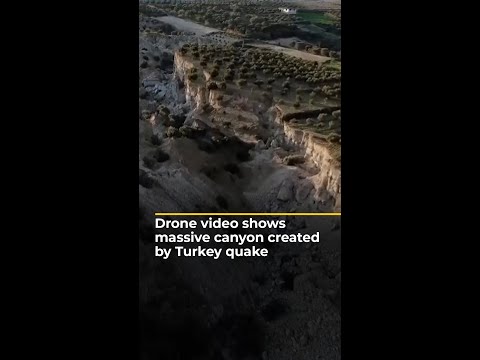 Ground torn apart by Turkey earthquake is now huge canyon | AJ #shorts
