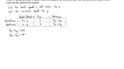 Uniform Motion Problems - Problem 2