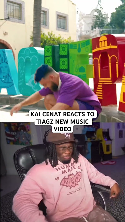 KAI CENAT REACTS TO TIAGZ NEW MUSIC VIDEO “Tacata” #kaicenat #tiagz #tacata #shorts