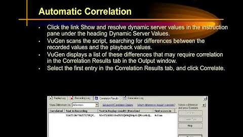 Understanding Correlation in HP LoadRunner Software