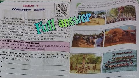 || 5th STD EVS|| lesson -4 community games|| full answer