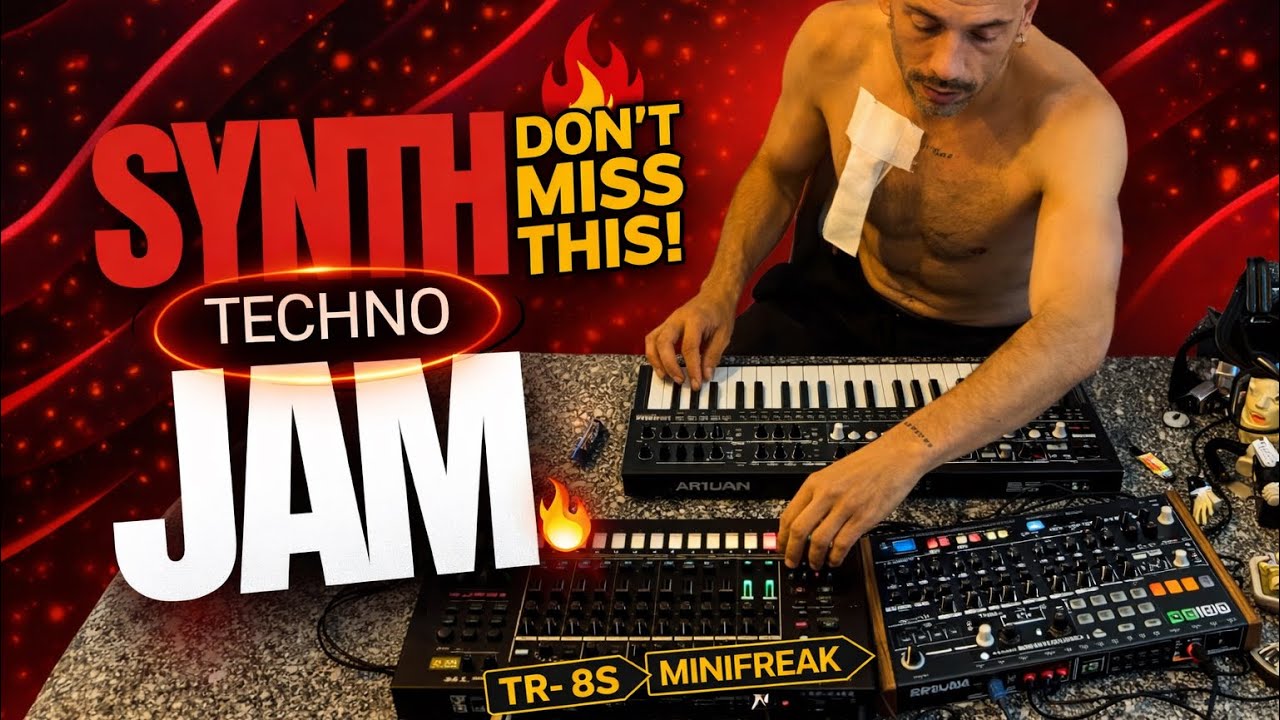 Synth Jam] Raw Big Room Techno – MiniFreak, DrumBrute & TR-8S Live