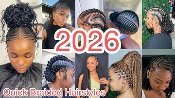 🔥2026 Unique & Quick Braided Hairstyles Ideas For Black Women‼️#braids #1millionviews 
