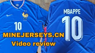 minejerseys.cn unboxing and review France Euro 2024 home jersey Mbappe#10