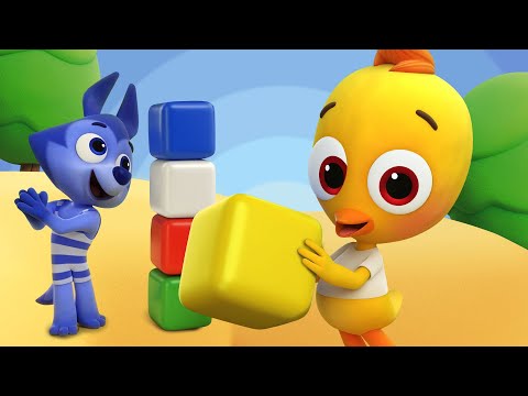 Учимся строить ✨ Обучение в красках — Цветняшки ✨ Toons Academy – Развивающие мультики для малышей
