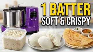 Soft Fluffy Idli Dosa Batter in Wet Grinder | All-in-One Method & Aussie Winter Fermentation Hack screenshot 4
