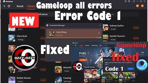 Gameloop Error Code 1 Fixed.. 100% working. COD mobile or PUBG*NEW*
