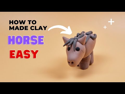 How to make clay horse easy ❤️ How to make a plasticine horse ? polymer clay ? Homemade Clay